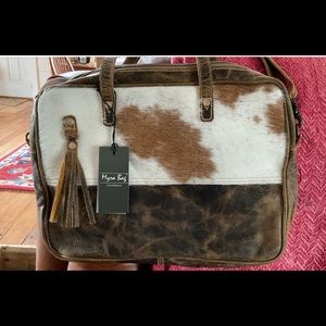 Myra Cowhide/Leather Laptop Bag. Beautiful.